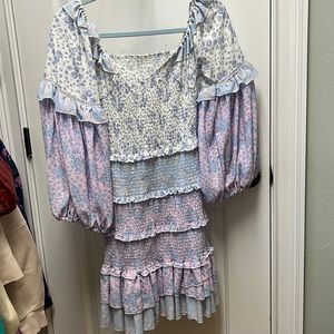 Women’s size 2 purple/blue flowery dress